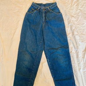 Vintage Pleated Taper Mom Jeans Junior 7